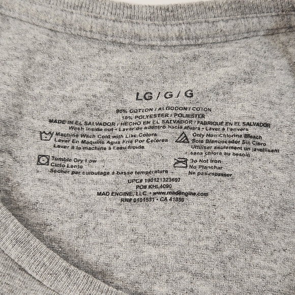 Gray NASA Mens Graphic Tee T-Shirt Large - Picture 5 of 7